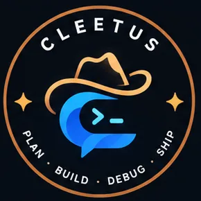 Cleetus badge: plan, build, debug, ship